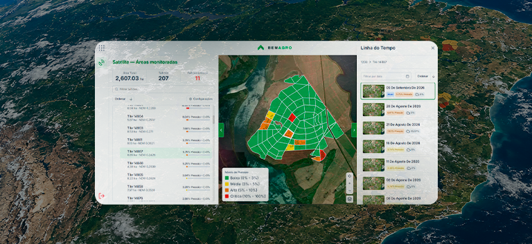 Monitoramento de plantas daninhas ganha uma nova escala com Inteligência Satelital